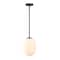 Designers Fountain Noor 60 Watt 1-Light Matte Black Modern Pendant Light with Etched Opal Glass Shade D324M-8P-MB - alternate 7